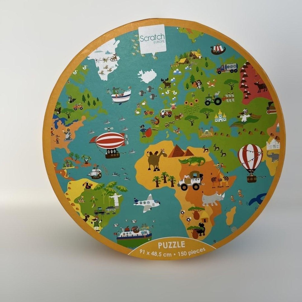 Scratch World Map Puzzle 150 Pieces