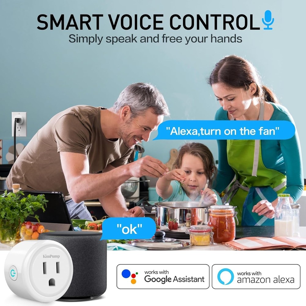 Energy-Saving WiFi Smart Outlet with Timer & Schedule - For Alexa & Google Home