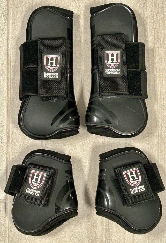 Harrison Howard Horse Tendon Boots Open Front. Size Medium