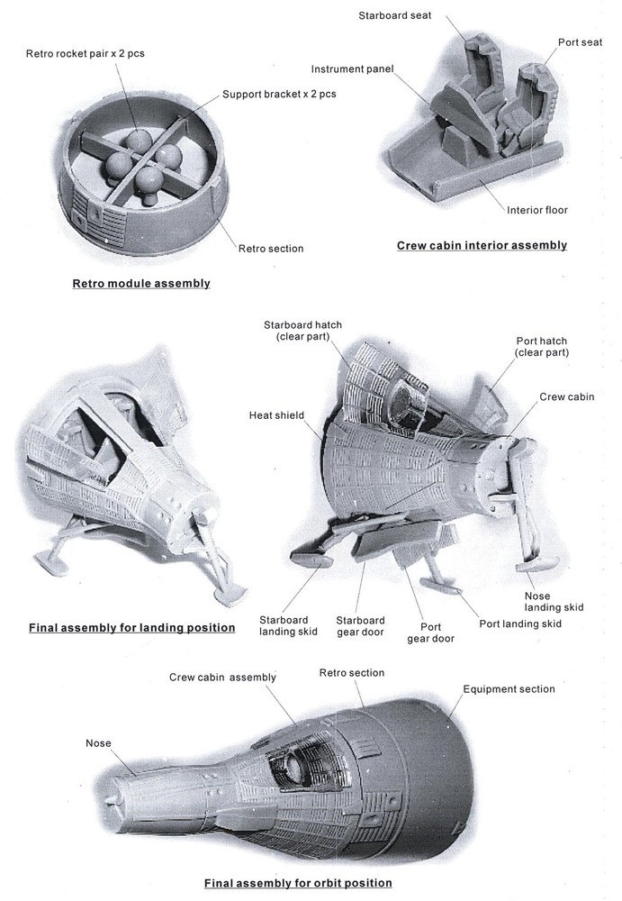Anigrand Models 1/72 McDONNELL BLUE GEMINI Space Capsule