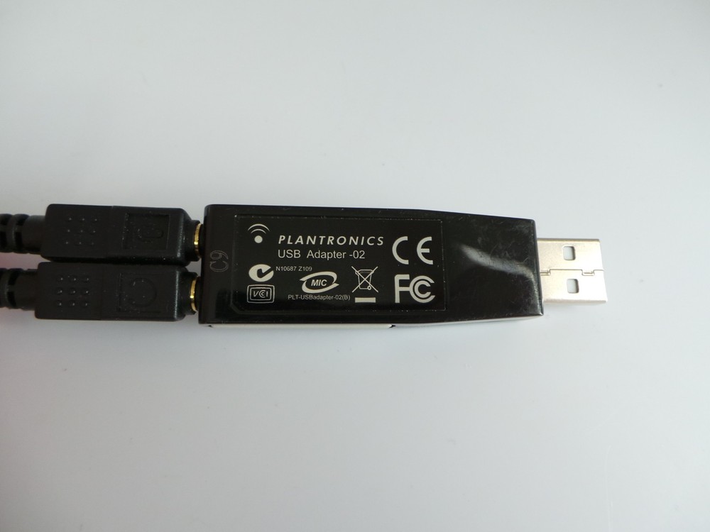 PLANTRONICS WIRED ADJUSTABLE HEADSET, SKYPE PHONE USB ADAPTER 02 USB