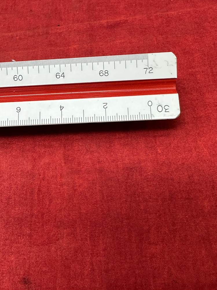 Pacific Arc Architect Ruler 95120 JAPAN Drafting Scale Triangle Trianguler Ruler