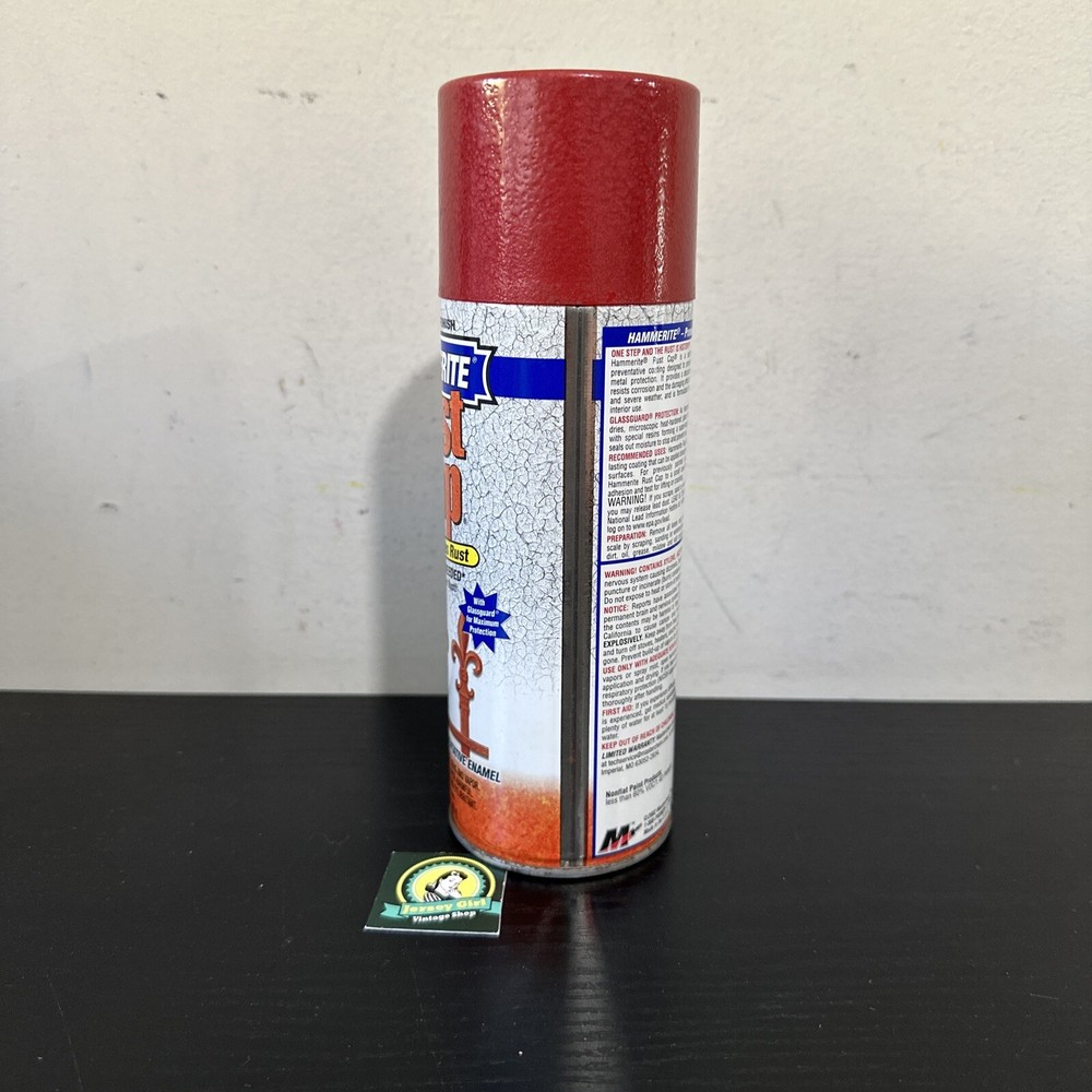 [ 1 Can ] Hammerite Hammered Finish Rust Cap Spray Paint 12 Oz - Red