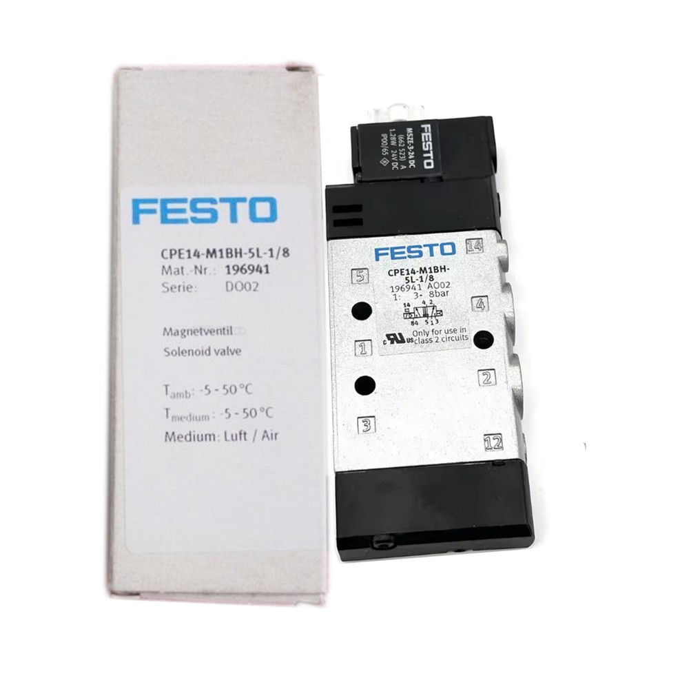 New In Box FESTO CPE14-M1BH-5L-1/8 196941 Solenoid Valve US Stock