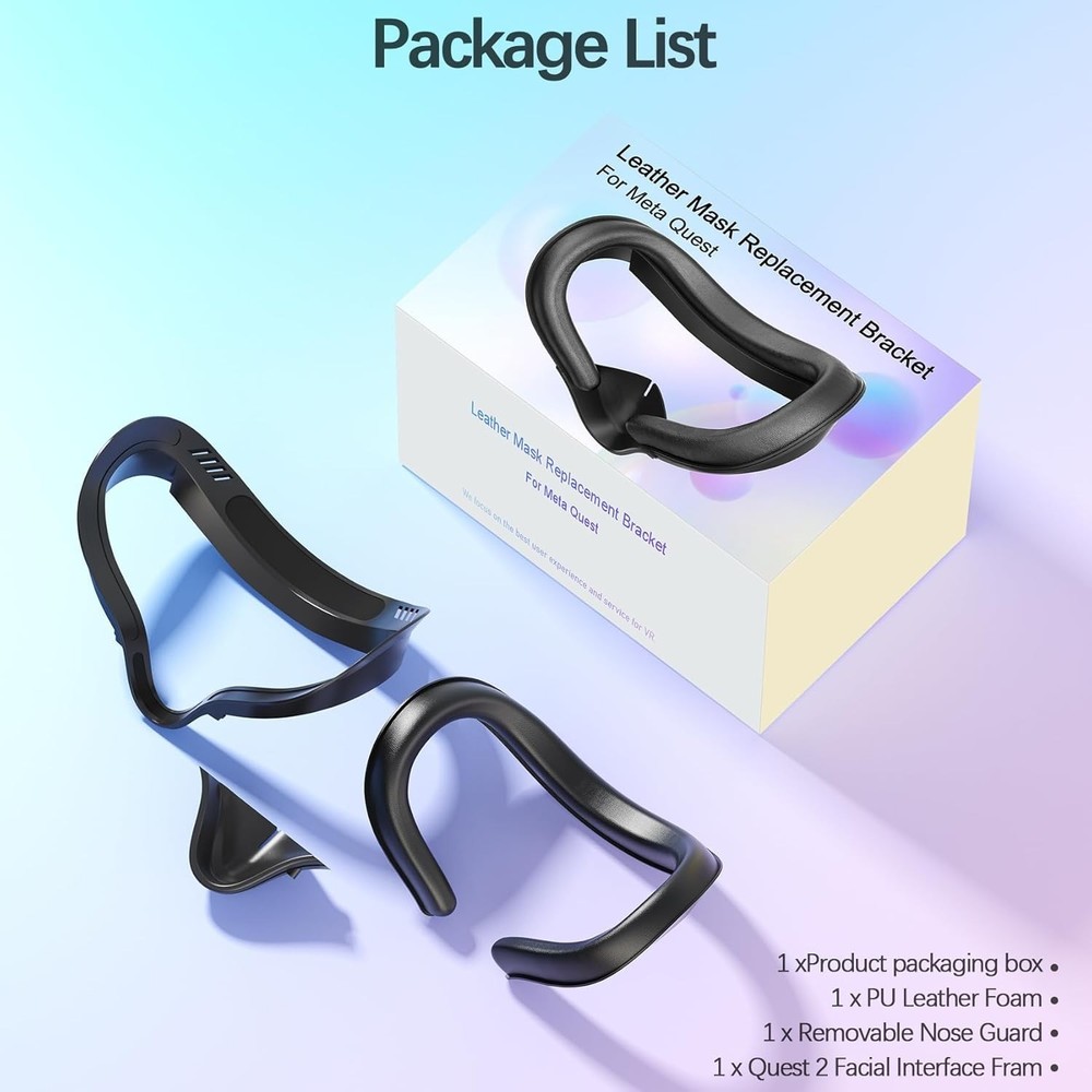 PU Leather Face Cushion Pad for Meta Quest 2 – VR Facial Interface Replacement