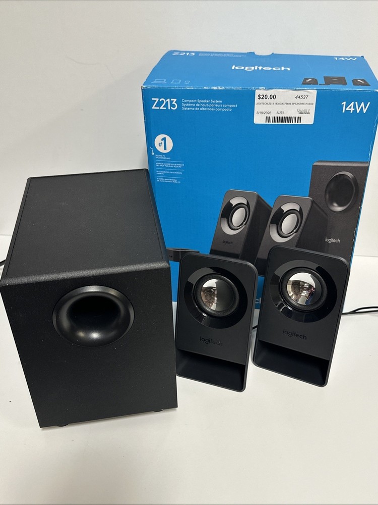 Logitech Z213 Compact 2.1 Speaker System - Black