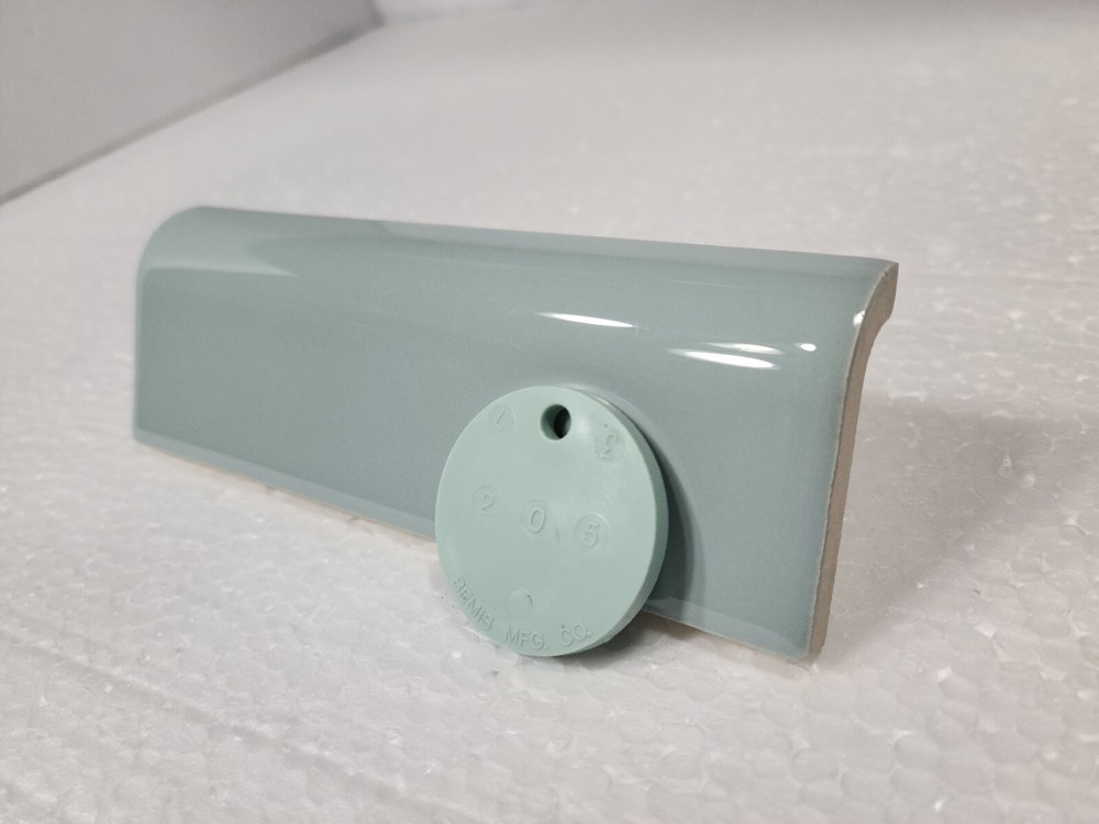 Seafoam Green Ceramic Tile Mud Cap Backsplash Subway Mudcap Mid Century Modern