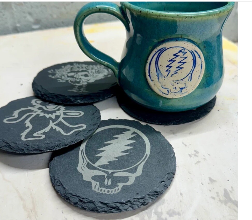 Grateful Dead Slate Four Coaster Set