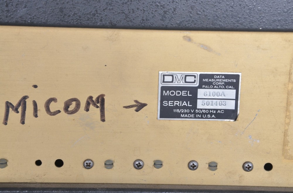 Vintage Ampex Micom DMC 6100A Test Set Frequency Meter Untested Nice Shape Rare