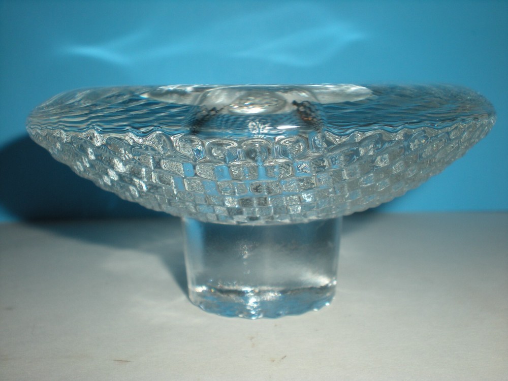 Candle Holders Contemporary Pair Cubism Glass Pattern vtg