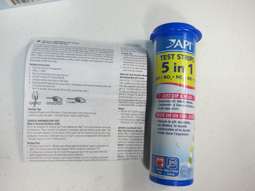 **19 Count** API Test Strips Saltwater Freswater PH,Nitrites,Gh,Kh Read Discript