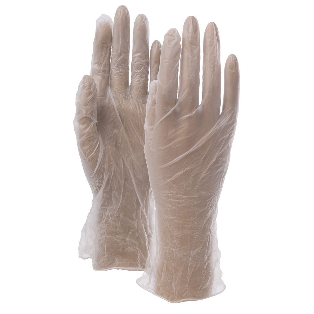 Vinyl Lightly Powdered Disposable Gloves - Medium