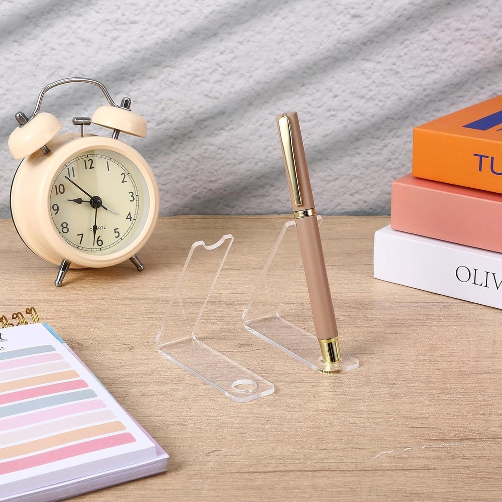 2 Pcs Acrylic Pen Display Stand, Clear Single Holder,