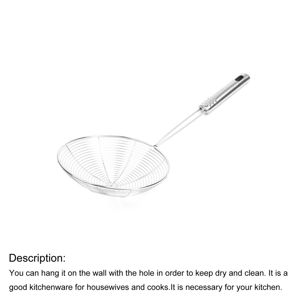 Kitchen Cookware 5.7" Diameter Net Colander Perforated Mesh Ladle 35cm