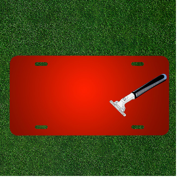 Custom Personalized License Plate With Add Names To Razor Blade Black Sharp