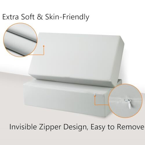 Cube Pillowcase Gray 24“x12”x4“ Pillowcases for Cube Shape Pillow