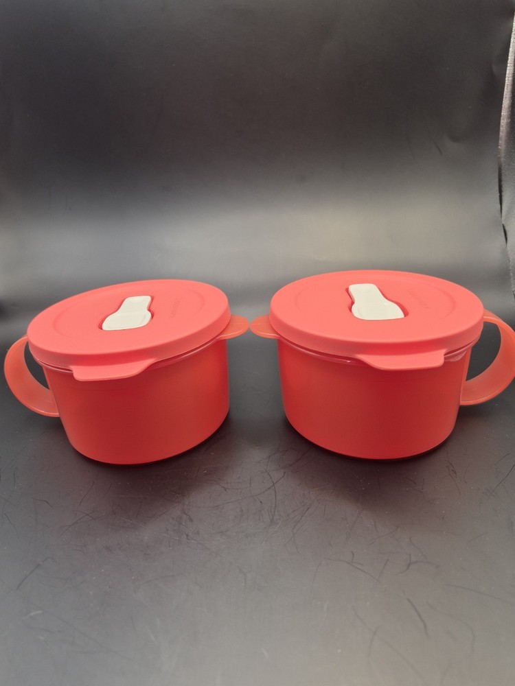 Tupperware CrystalWave Plus Soup Mugs