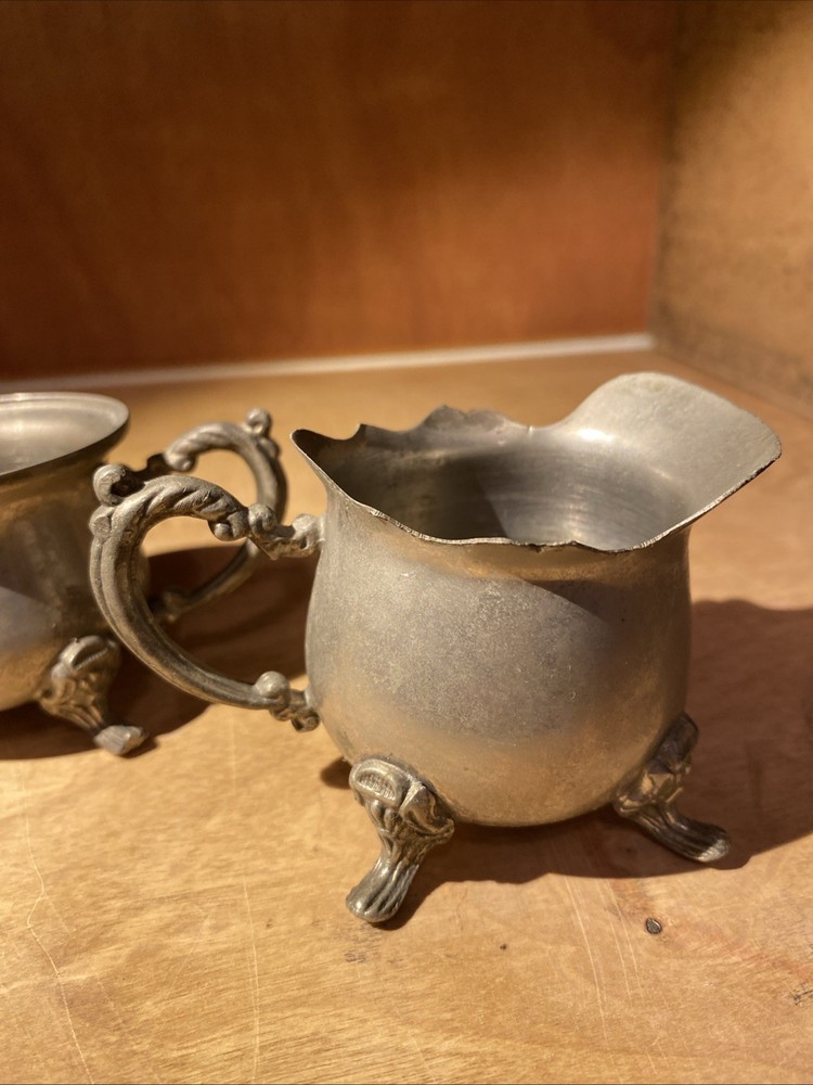 Creamer & Sugar Silver Metal UNBRANDED