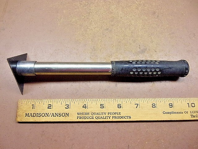 Hunt Wilde USA Paint Woodworking Triangular Scraper 10" Long Barely Used Sharp