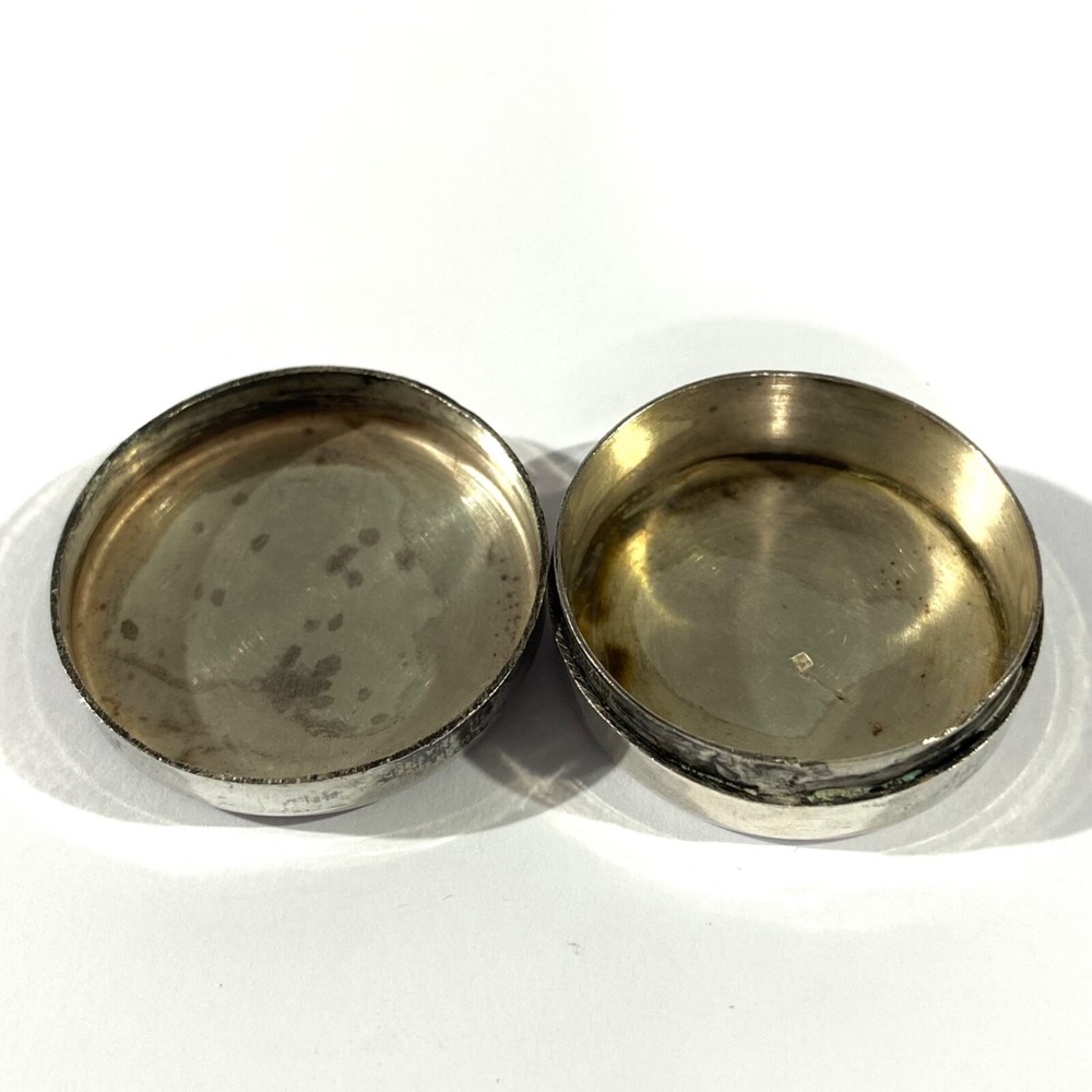 Vintage Solid Silver Egyptian Pill Box, Queen Nefertari, Snuff Box, Hallmarked