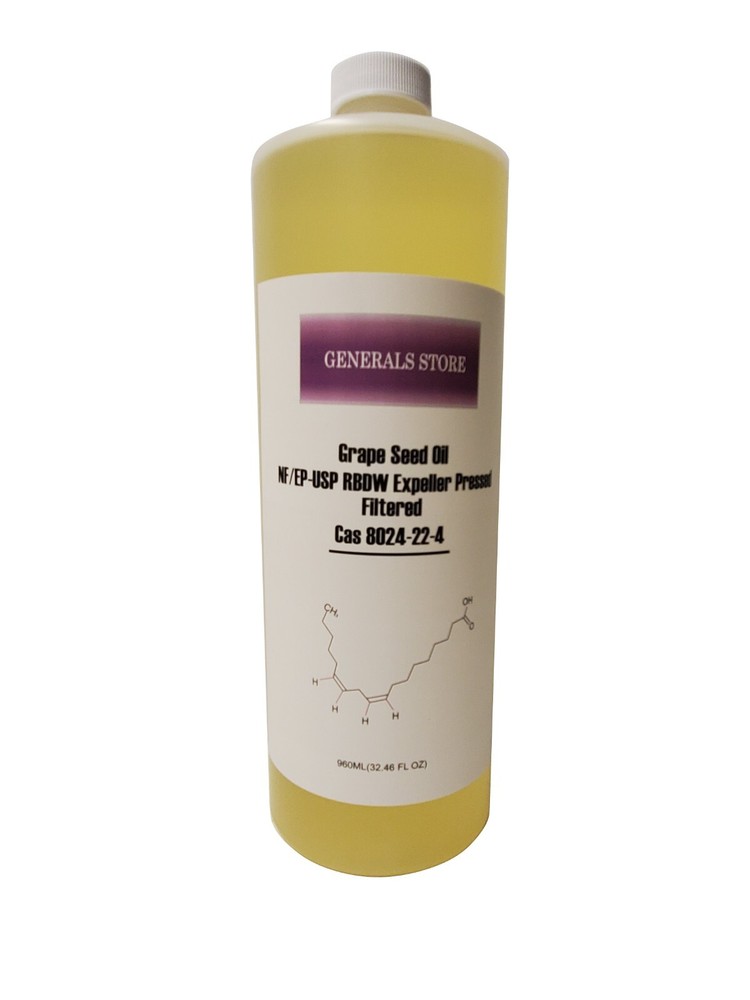 USP / NF Grape Seed Oil, Sterile Filtered, 32oz