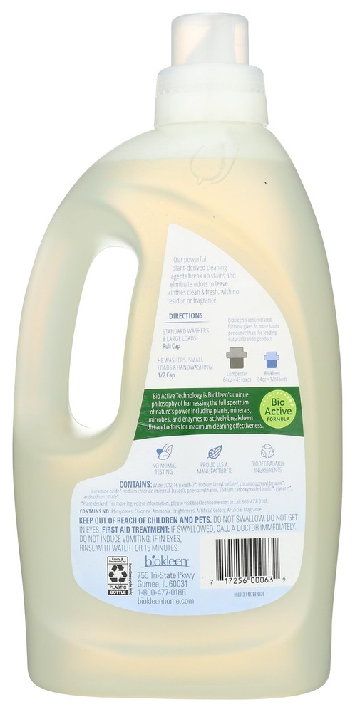 , Laundry Liquid, Free & Clear, 64 oz