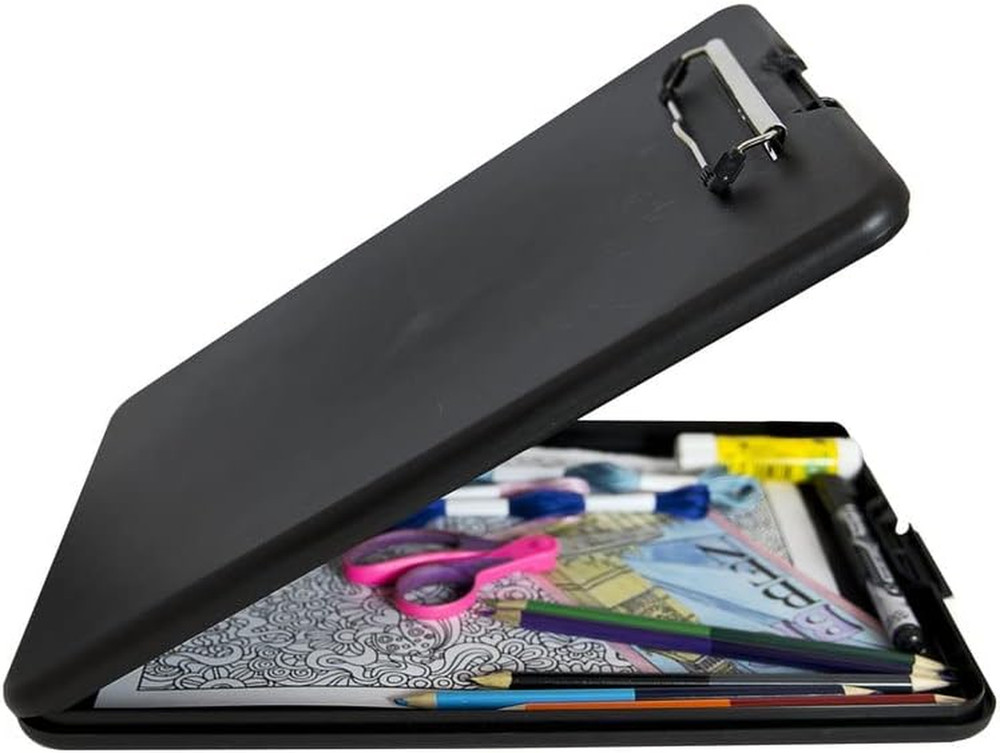 Slimmate Plastic Storage Clipboard with Snap Closure– Lightweight Polypropylene
