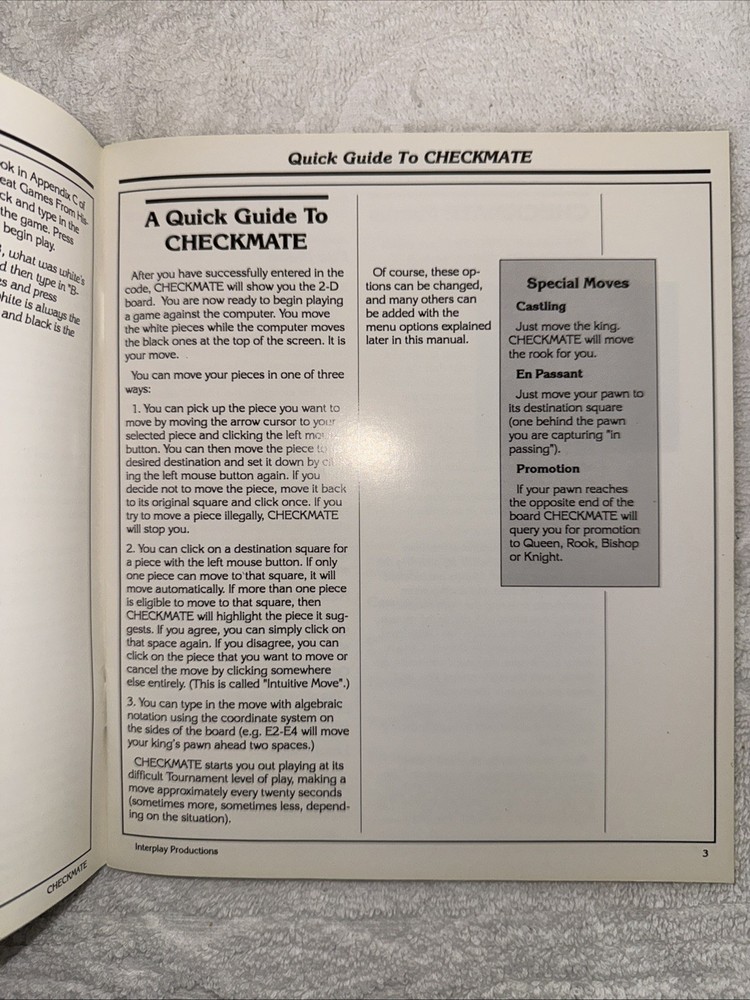 INTERPLAY CHECKMATE MANUAL