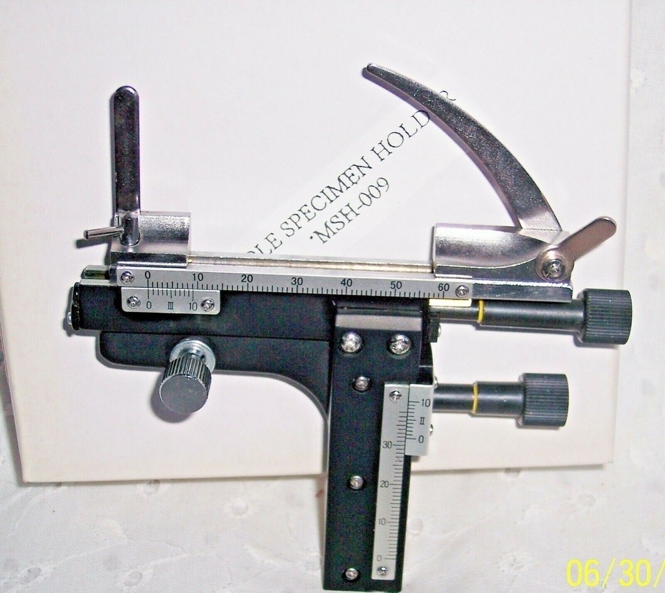SPECIMEN HOLDER MOVEABLE GRADUATED MECHANICAL STAGE -SCIENCE MSH-009- NEW