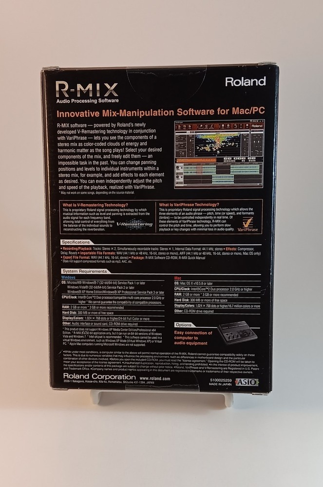 Roland R-Mix Audio Processing Software *NEW SEALED BOX*