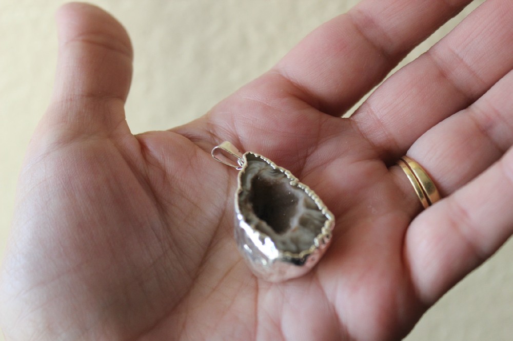 Geode Cave Pendant from Brazil R231