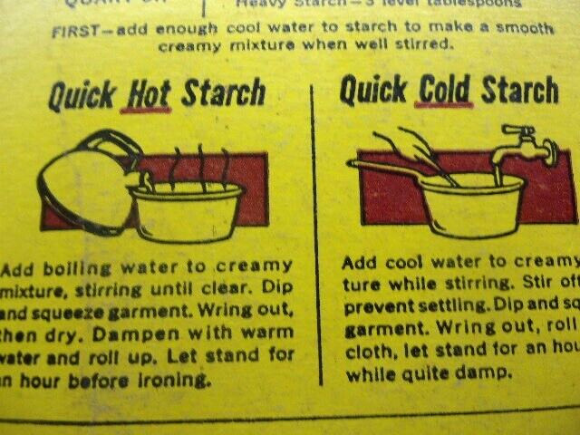 Vintage A.E. STALEY Quick Elastic Starch Unopened 12 Oz. Box Gr8 Advertising!