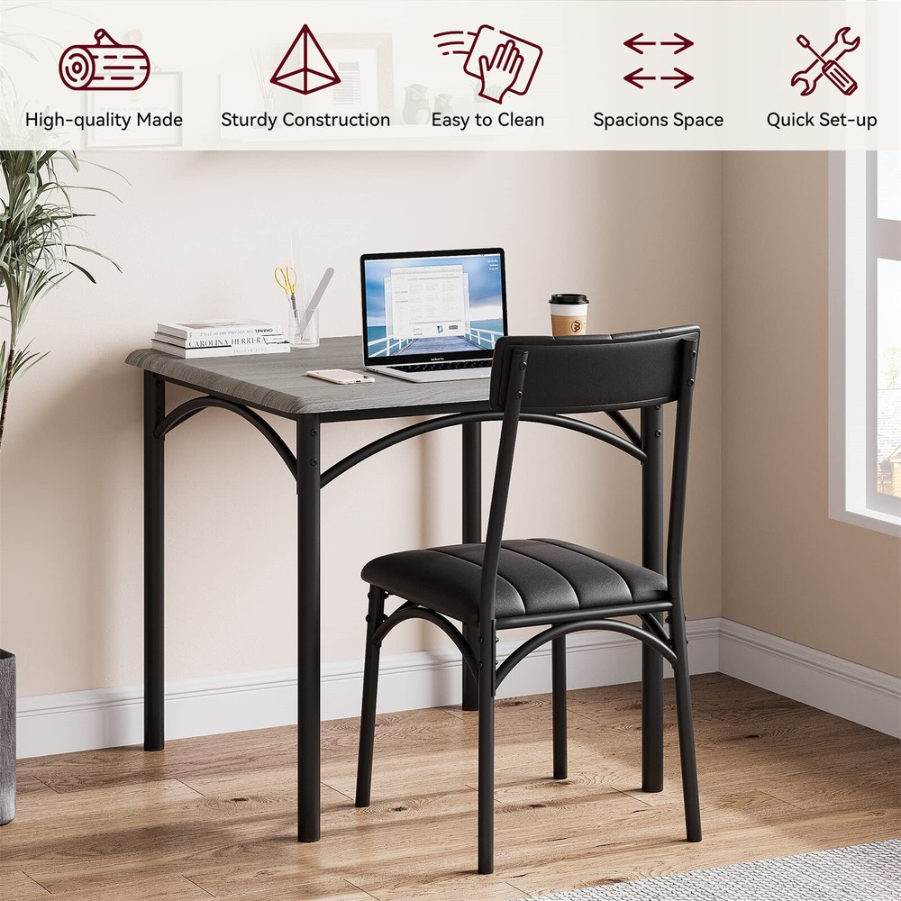 🍎3 Piece Dining Table Set for Small Space Apartment Kitchen Table and Chairs