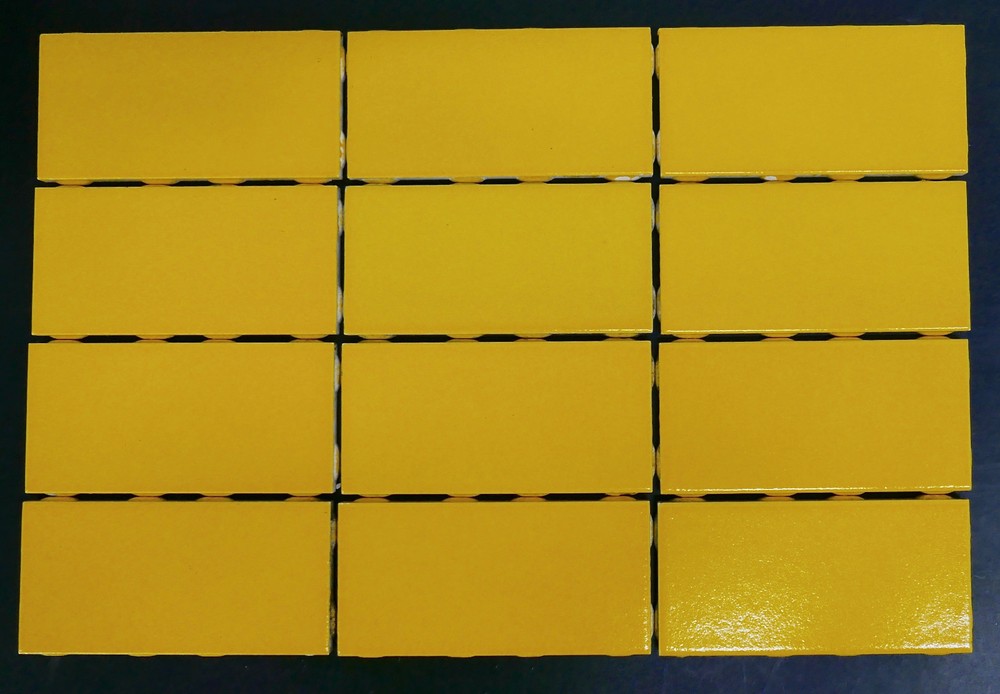 Vintage Subway Tile Bright Yellow
