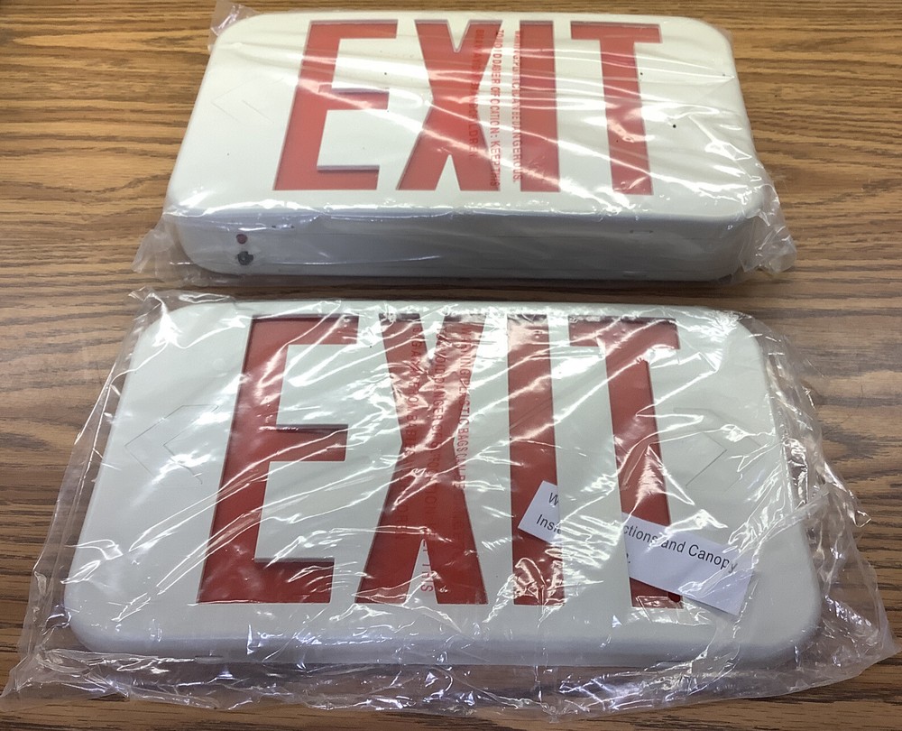 Slimline LED Thermoplastic Exit Sign Red