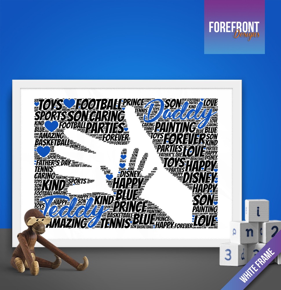 Personalised Father's Day special print gift- perfect Daddy/Dad Keepsake present