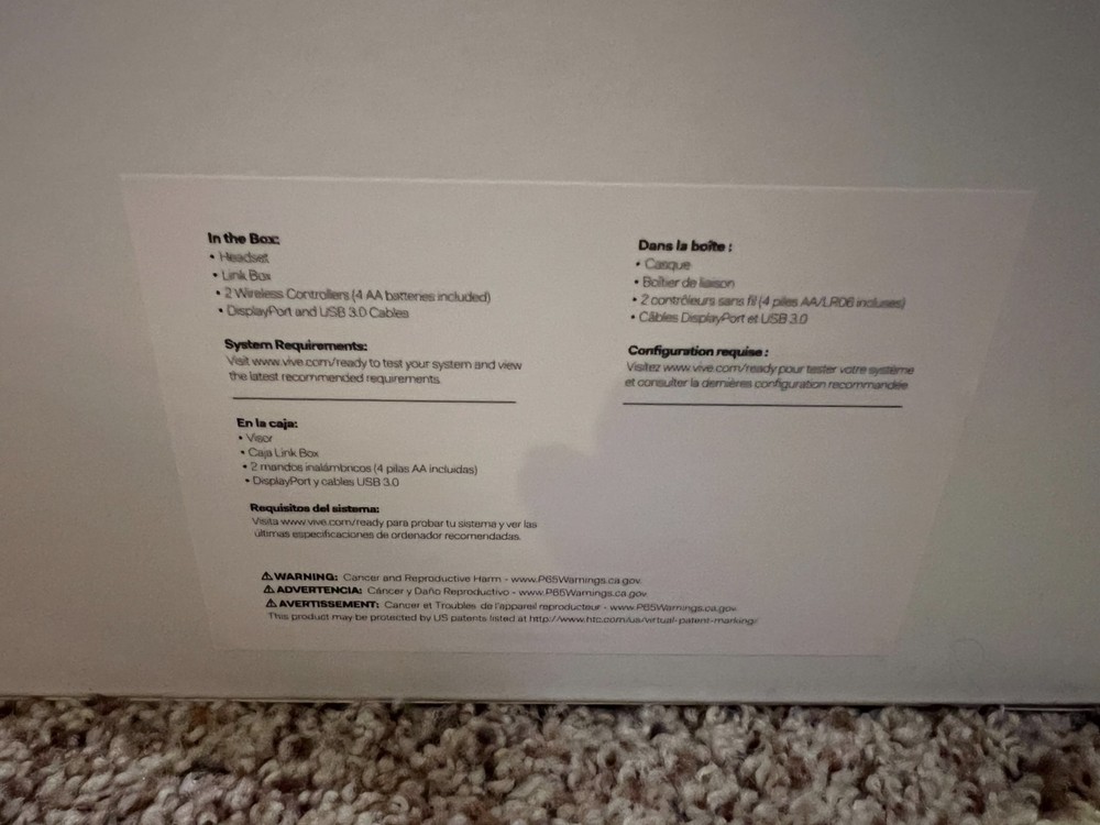 Vive Cosmos VR Headset - Unopened