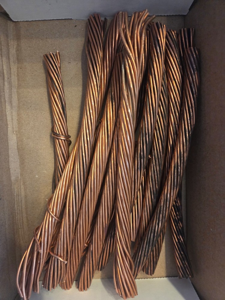 5lb Reclaimed Stripped Copper Wire – Bare Stranded Copper Scrap – THHN