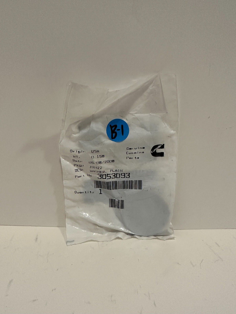 NEW OEM CUMMINS 3053093 PLAIN WASHER