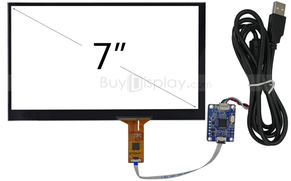 7" inch USB Capacitive Touch Panel Screen+USB Controller Board for Rasperry PI