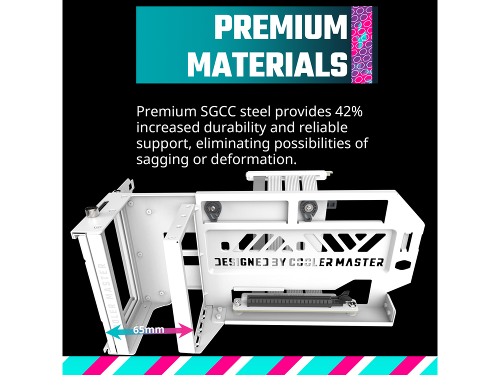 Cooler Master MasterAccessory Vertical Graphics Card Holder Kit V3 White with Pr
