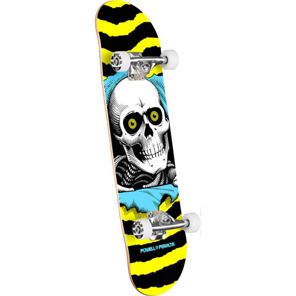 Powell Peralta Ripper Yellow - Blue Mini 7" Complete Skateboard