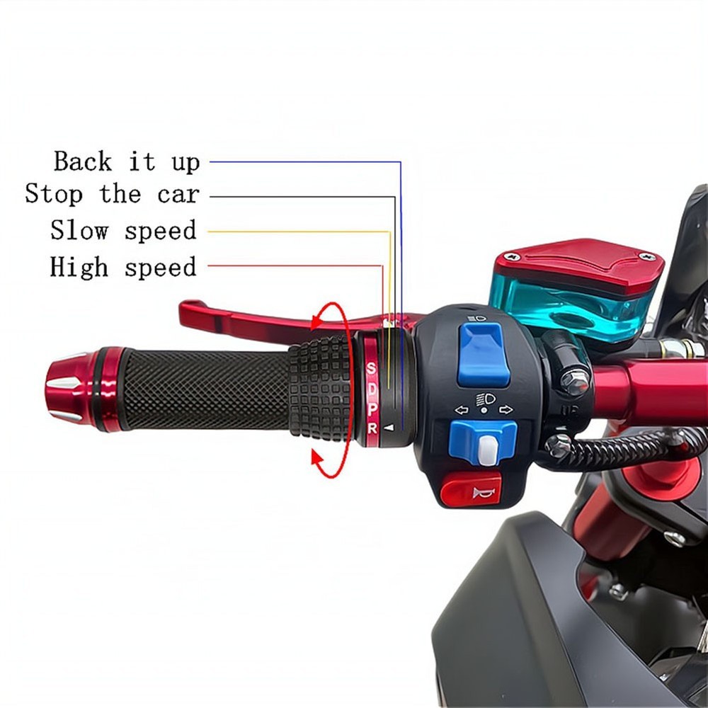 High Compatibility Electric Vehicle Throttle Grip ABS + Rubber Material