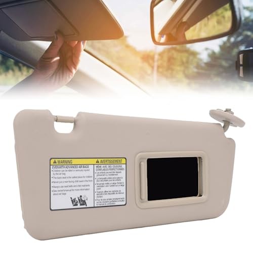 Front Right Passenger Side Sun Visor, Sun Visor Replacement with Makeup Beige