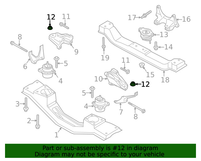 Genuine Ford Upper Support Nut W710660-S441
