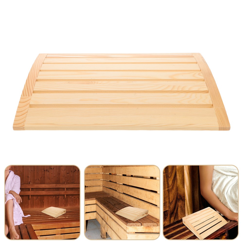 Sauna Neck Pillow: Solid Wood Headrest For Sweat Steaming Room, Solid Wood