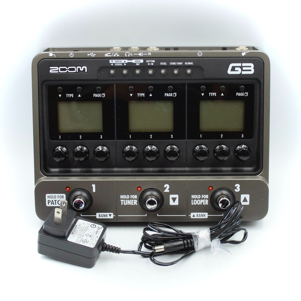 ZOOM G3 Guitar Effects and Amp Simulator With Power Supply Multi Effect 059557