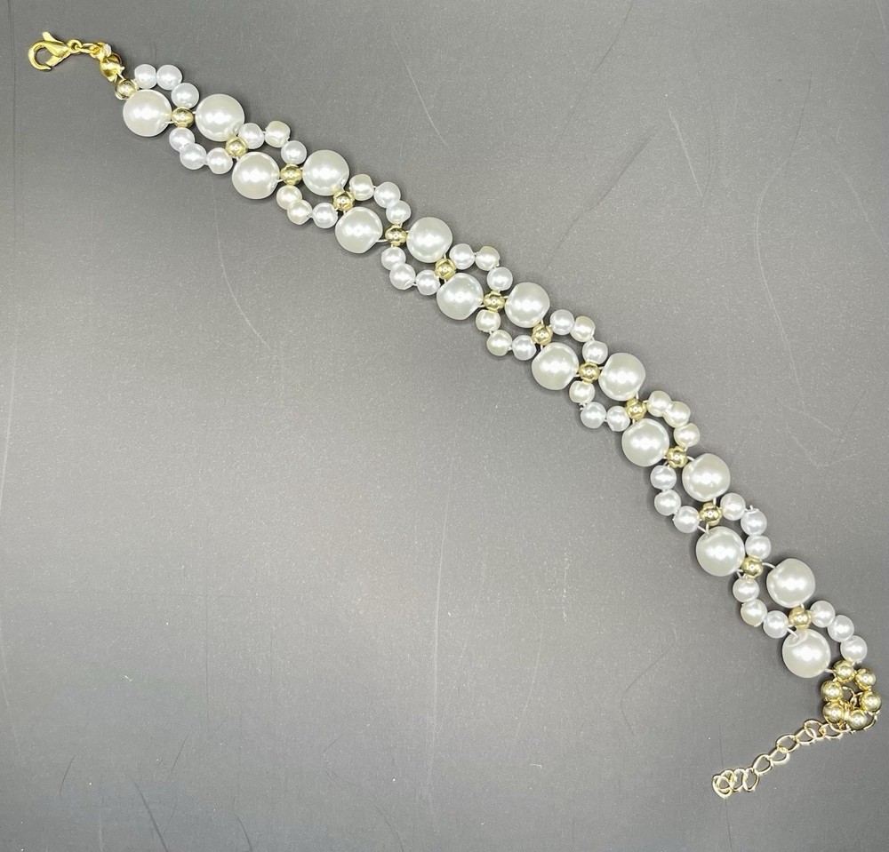 Handmade Beared Imitation Pearl Bracelet