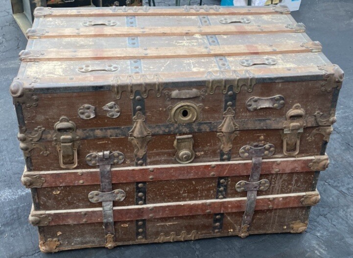 Antique chest seamans Locker.