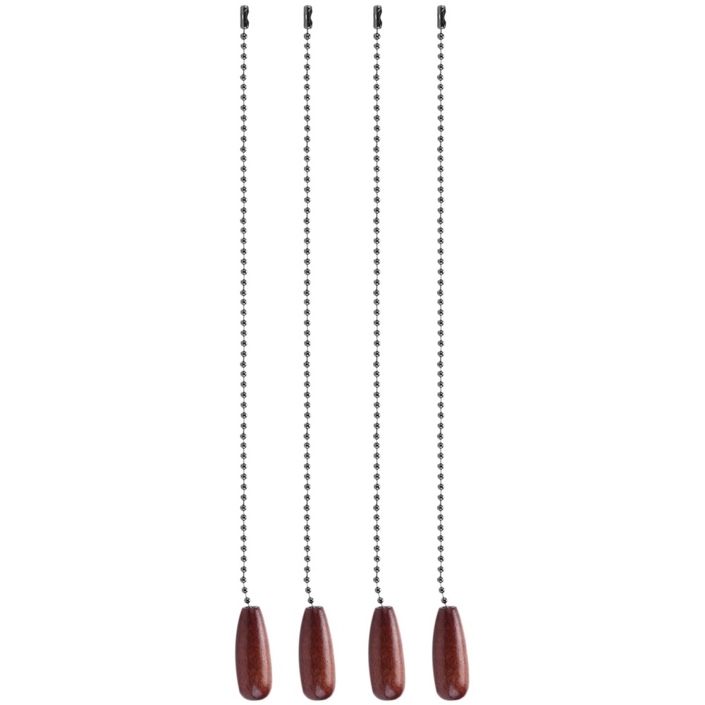 4 Pieces Ceiling Fan Chain Pulls Wooden Pull Chain Extension Pull Chain for4156